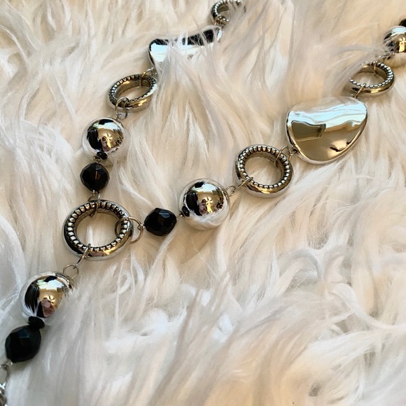 🔶Long silver necklace with heart pendent - Picture 5 of 5